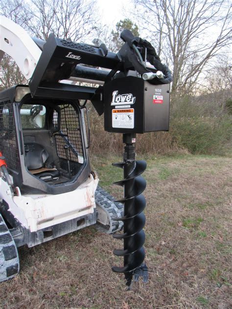 john deere skid steer post hole auger|best skid steer auger attachment.